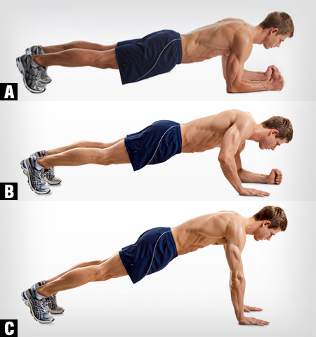 PLank to push up
